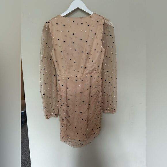 Revolve Majorelle Pink Sheer Plunge Minidress - Picture 7 of 13